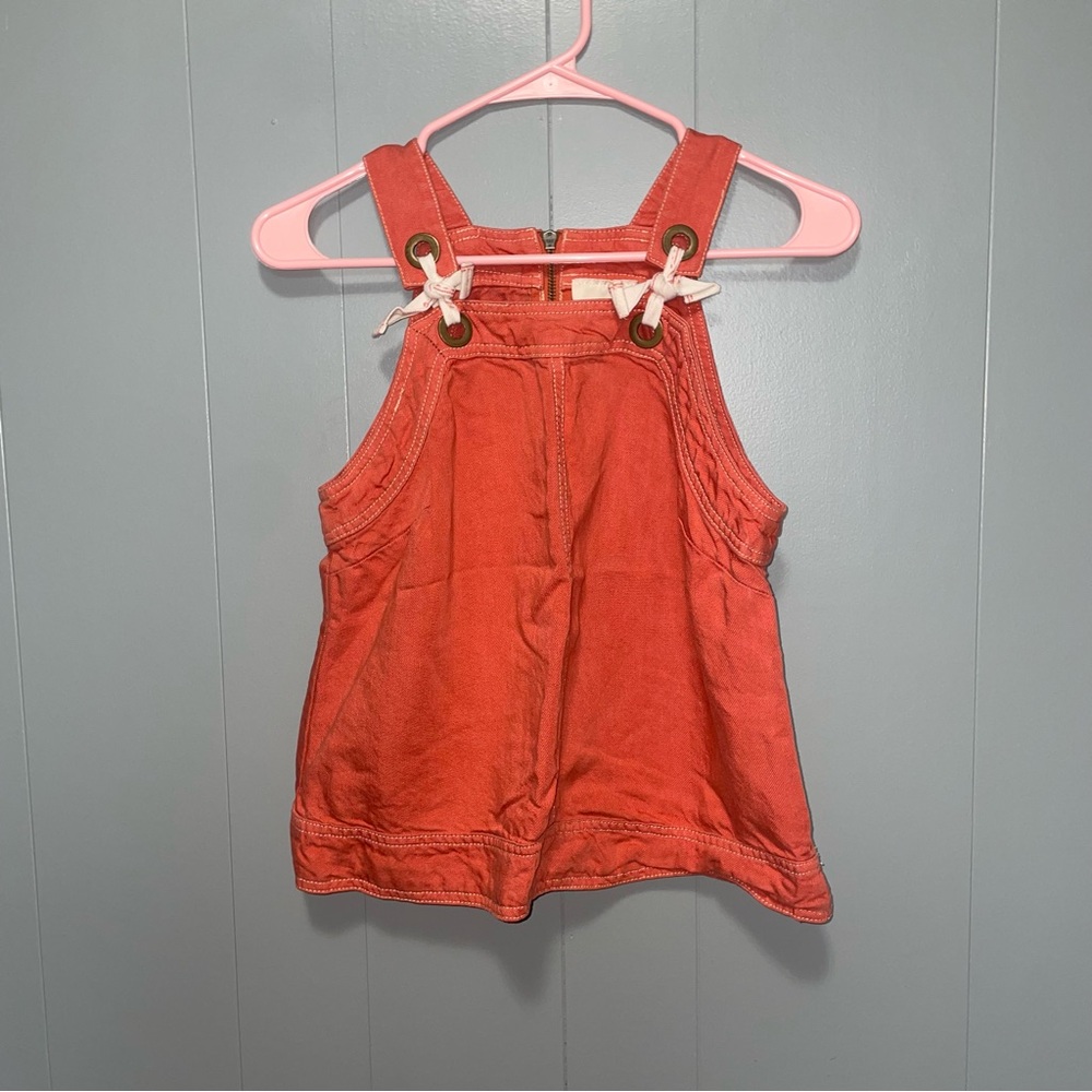Anthropologie Orange Tank Top with Cream Accents - Picture 2 of 7